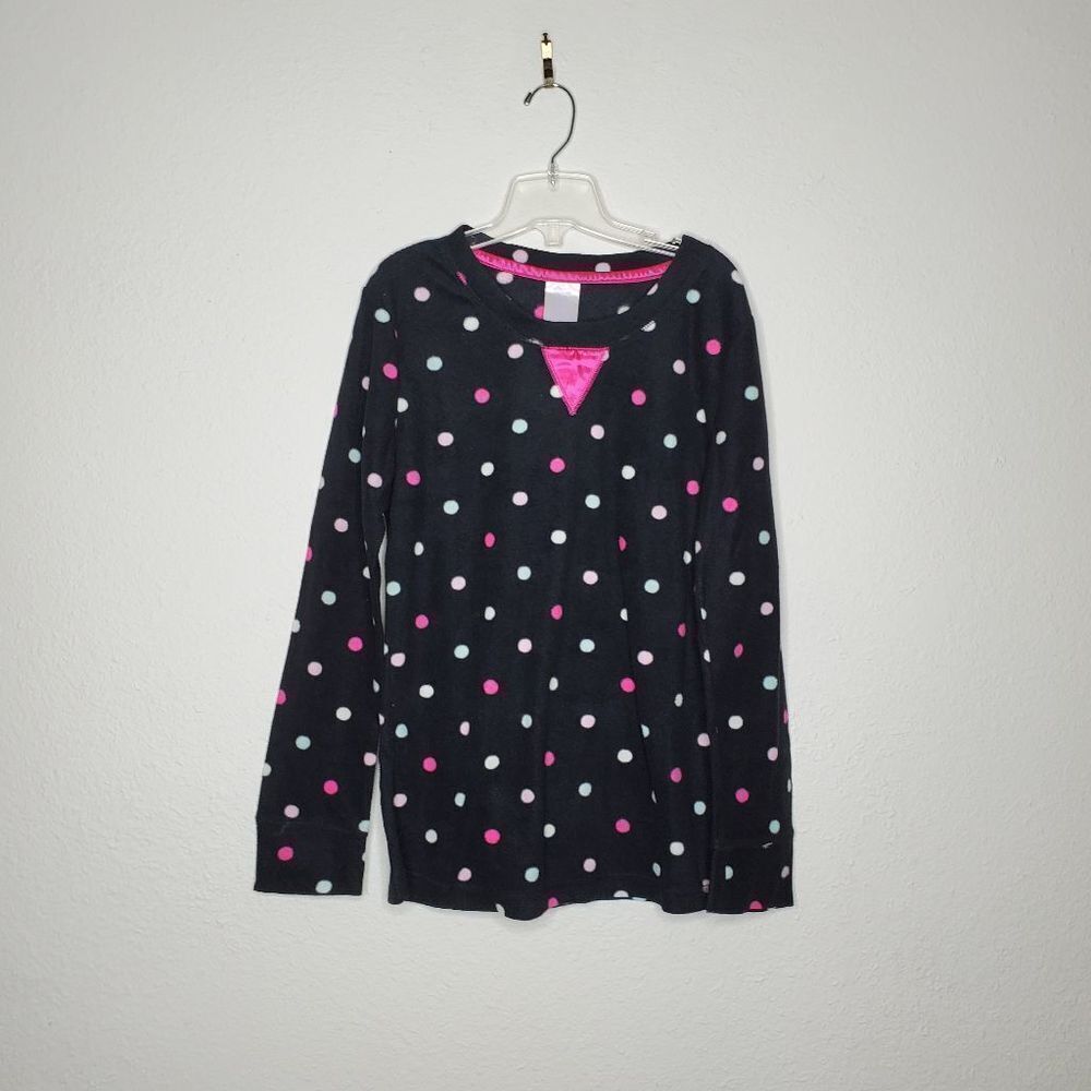SECRET TREASURES polka dot fleece pj top size 4-6